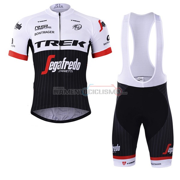 Abbigliamento Ciclismo Trek Segafredo 2017 nero e bianco